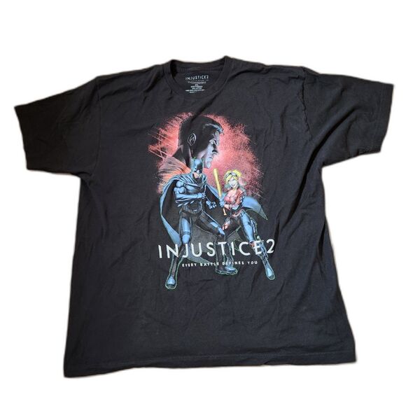 Injustice 2 T-Shirt – Men’s 2XL Black Graphic Tee Gamer Shirt - Picture 1 of 5